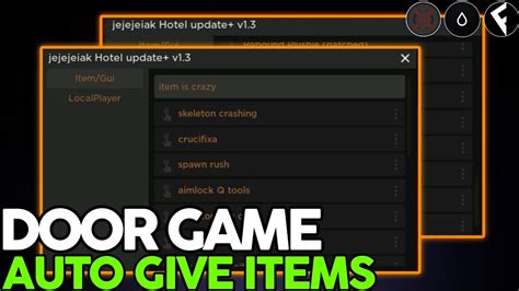 Doors Op Gui Script Gives Items Arceus X • Fluxus • Hydrogen Roblox Exploit Youtube