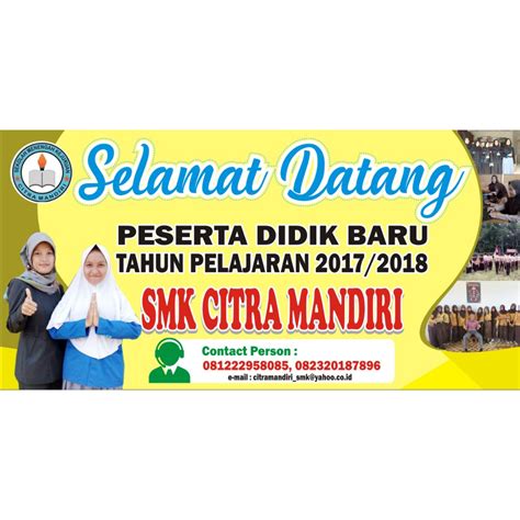 Jual Spanduk Selamat Datang Siswa Baru Spanduk Selamat Datang Peserta Didik Baru Tk Sd Smp Smk