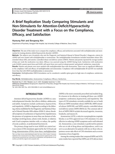 Pdf A Brief Replication Study Comparing Stimulants And Non Stimulants