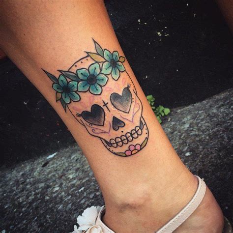 27 Colorful Sugar Skull Tattoo Designs and Meanings - TattoosWin ...