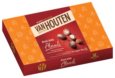 Van Houten Chocolate Dragees Dark Milk Almonds G