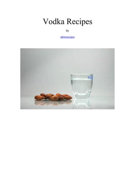 Vodka recipes | PDF