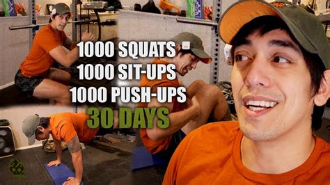 1000 Squats 1000 Push Ups 1000 Sit Ups For 30 Days Challenge