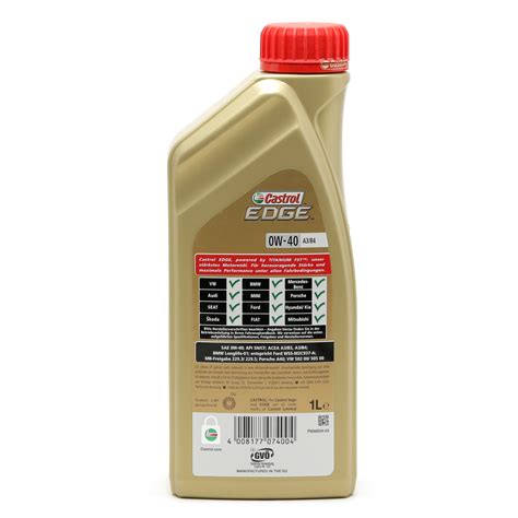 Castrol Edge Fluid Titanium Ex Fst W A B Motor L L Sae W