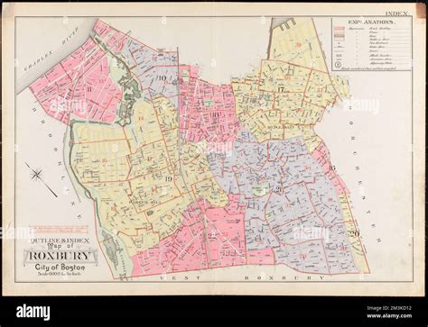 Outline And Index Map Of Roxbury City Of Boston Boston Mass Maps Real Property