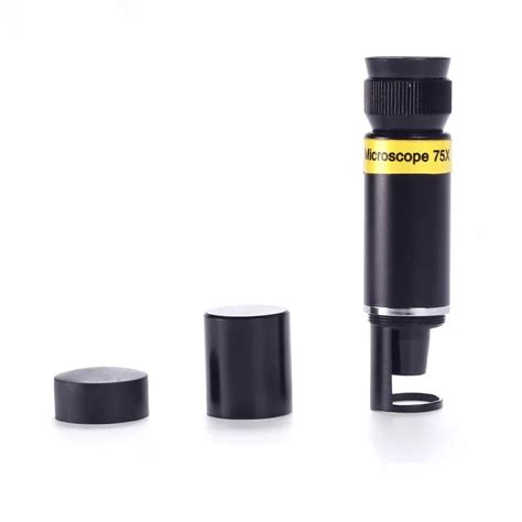 75x Pocket Mini Handheld Jewelry Microscope 75x Magnifier Monocular