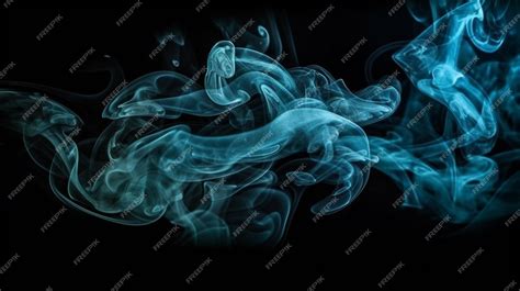 Premium Photo A Blue Smoke Is Shown Against A Black