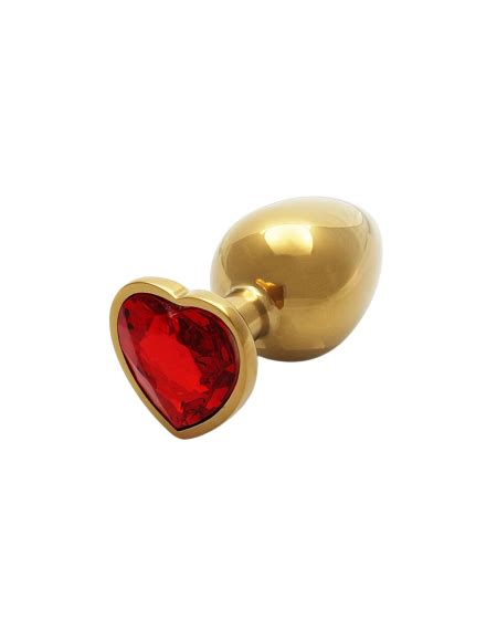 Plug Anal Métal Bijou Cœur Rouge taille Large Senkys