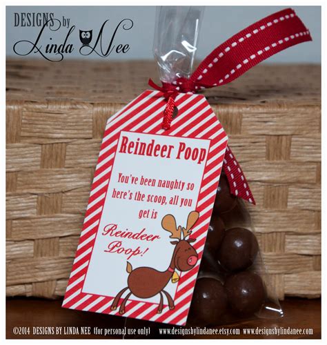 Reindeer Poop Brights T Tag Label By Designsbylindanee