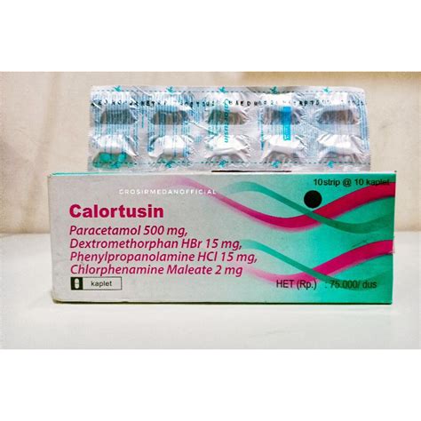 Jual Calortusin Kaplet Rama Tablet Demam Batuk Pilek Flu Shopee