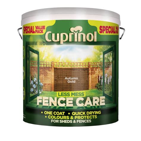 Cuprinol Less Mess Fence Care 6L - Autumn Gold