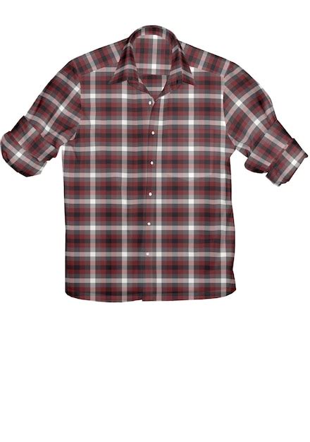 Premium Photo A Red And Black Plaid Shirt With A White Background