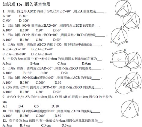 2017中考必备：初中数学知识点之圆的基本性质 中考数学 上海中考网