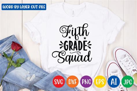 Fifth Grade Squad Svg Design Graphic By TrendyTrinkets Creative Fabrica