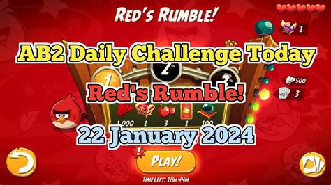 Angry Birds 2 Ab2 Daily Challenge Today Reds Rumble 2 2 3 Rooms Youtube