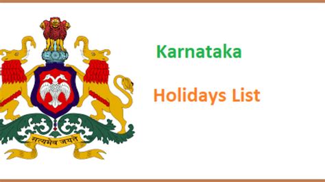 Karnataka Govt Holiday List Becki Elberta