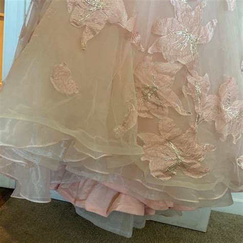 Eairy Dresses Fancy Light Nude Gown With Pearl And Crystal In The