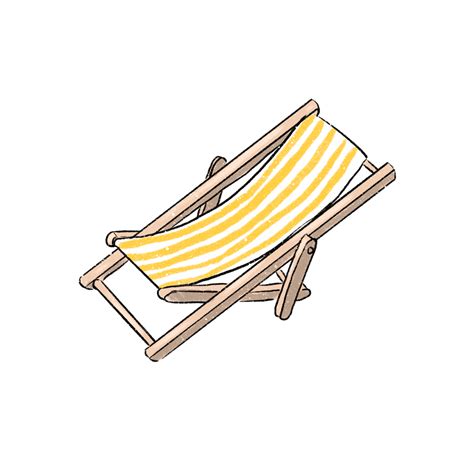 Recliner Chair Png Image Hand Drawn Cartoon Beach Chair Recliner Hand