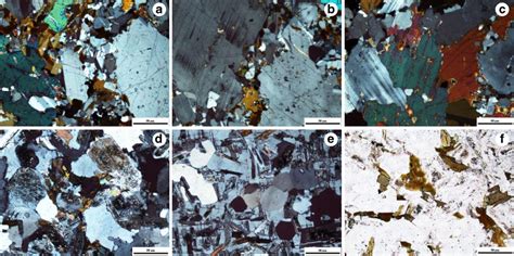 Photomicrographs Show The Petrological Characteristics Of Granodiorite