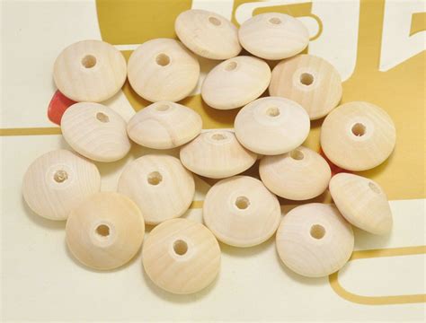 Double Cone Wood Bead20pcs Bicone Wooden Beadsunfinished Etsy