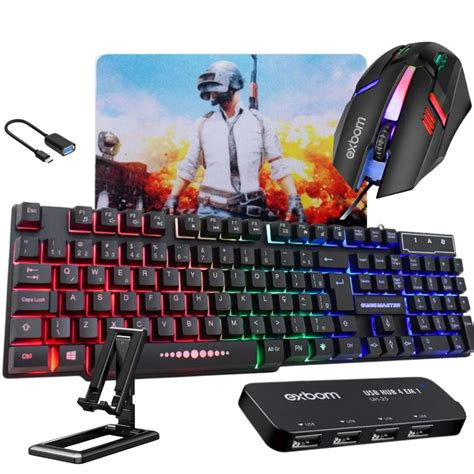 Kit Mobilador Para Celular Gamer Tripe Mouse Teclado Led Shopee