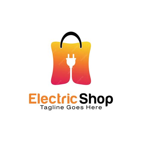 Premium Vector | Electrical shop logo design template