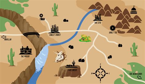 [art]Nevada: Fallout DnD map for a client : r/DnD