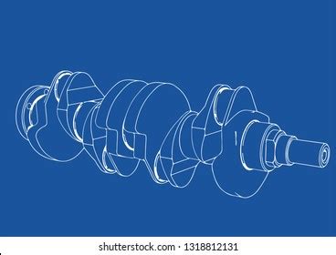 Sketch Crankshaft Vector Stock Vector (Royalty Free) 1318274408 | Shutterstock