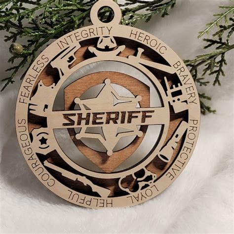 Deputy Sheriff Christmas Ornaments Etsy