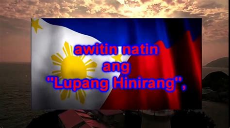 Philippine National Anthem Pambansang Awit Ng Pilipinas Lupang