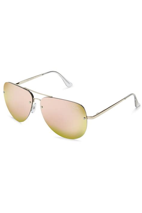 Quay Muse Sunglasses Gold Hello Molly