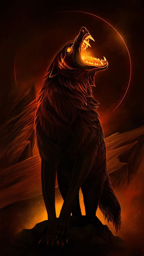 Fire wolf, fire, wolf, HD phone wallpaper | Peakpx