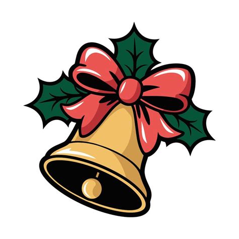 festive christmas bell illustration  vector art  vecteezy