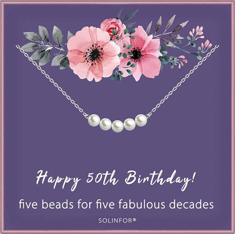 Amazon 50th Birthday Gifts For Women Sterling Silver Necklace