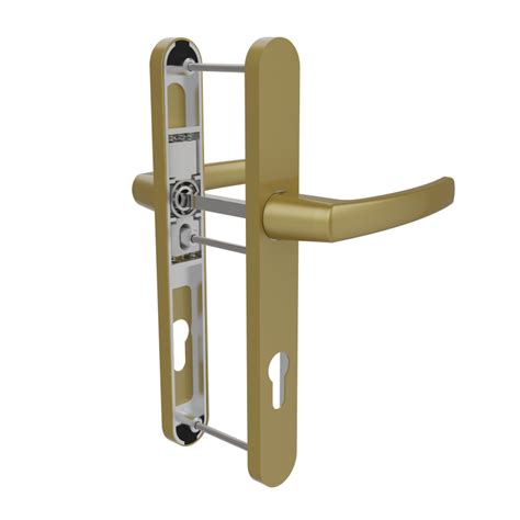 DOOR HANDLE AL MILANO 92 MM AXIS WITH 30 MM ZAMAC BODY GOLD FINISH