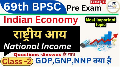 Th Bpsc Pt Exam National Income Gdp Gnp Nnp