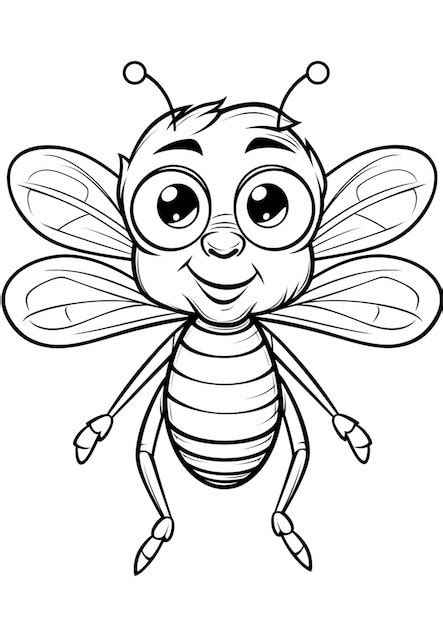 Premium Ai Image A Cartoon Bee With Big Eyes And A Smile On Its Face