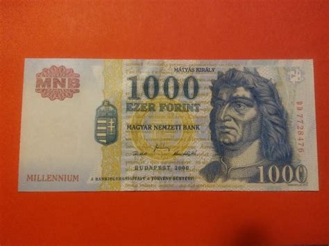 WĘGRY 1000 FORINT MILLENNIUM P 185a STAN UNC Krosno Kup teraz na