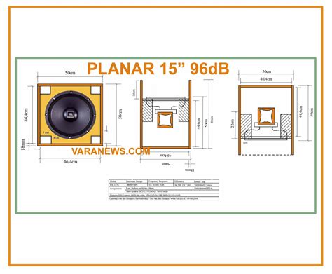 Skema Box Speaker Planar 15 Inch Lapangan Speaker