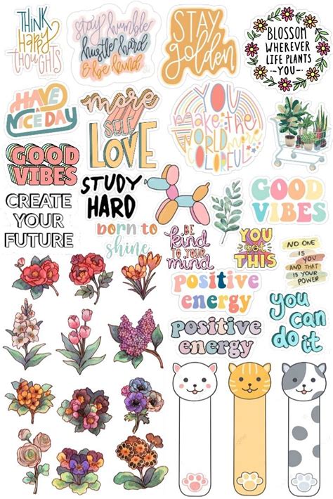 Cute printable stickers in 2024 | Free planner stickers, Free printable ...