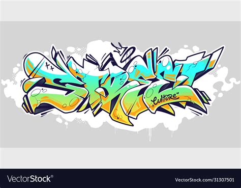 Street Graffiti Lettering Art Royalty Free Vector Image