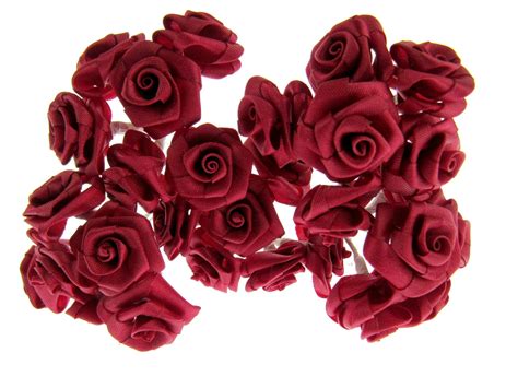 Red Ribbon Roses With Wire Stems 144 Roses 12 Bunches X 12 Roses 1 Threadandtrimmings