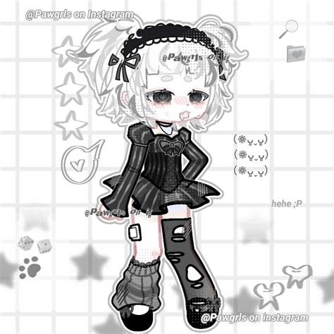 Gacha Goth Edit Body Base Drawing Character Design References Cute