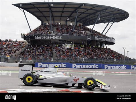 Brazilian Formula One Driver Rubens Barrichello Of Brawn Gp Leads The