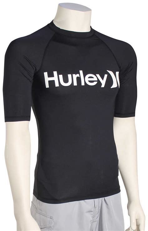 Hurley One And Only Ss Rash Guard Black White