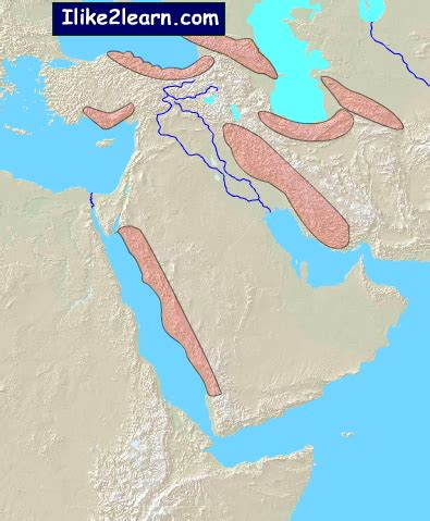 Middle East Mountains Map - Tourist Map Of English