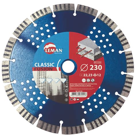 LEMAN Disque diamant segments béton armé 125x22 23 ht 10 réf 770125