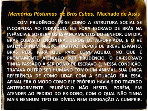 PPT Memórias Póstumas de Brás Cubas Machado de Assis PowerPoint