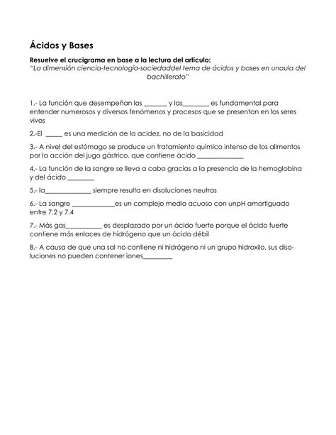 Ejercicio Ácidos y bases PDF