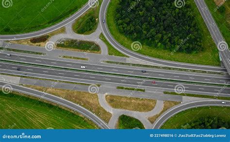 Motorway Exit and Entry - Motorway Traffic Stock Photo - Image of ...